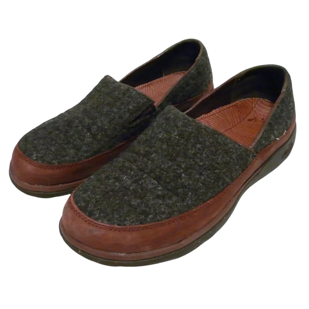 Chaco Womens 7 Sloan Baker Chocolate Wool Leather Slip On Casual Shoes J105804